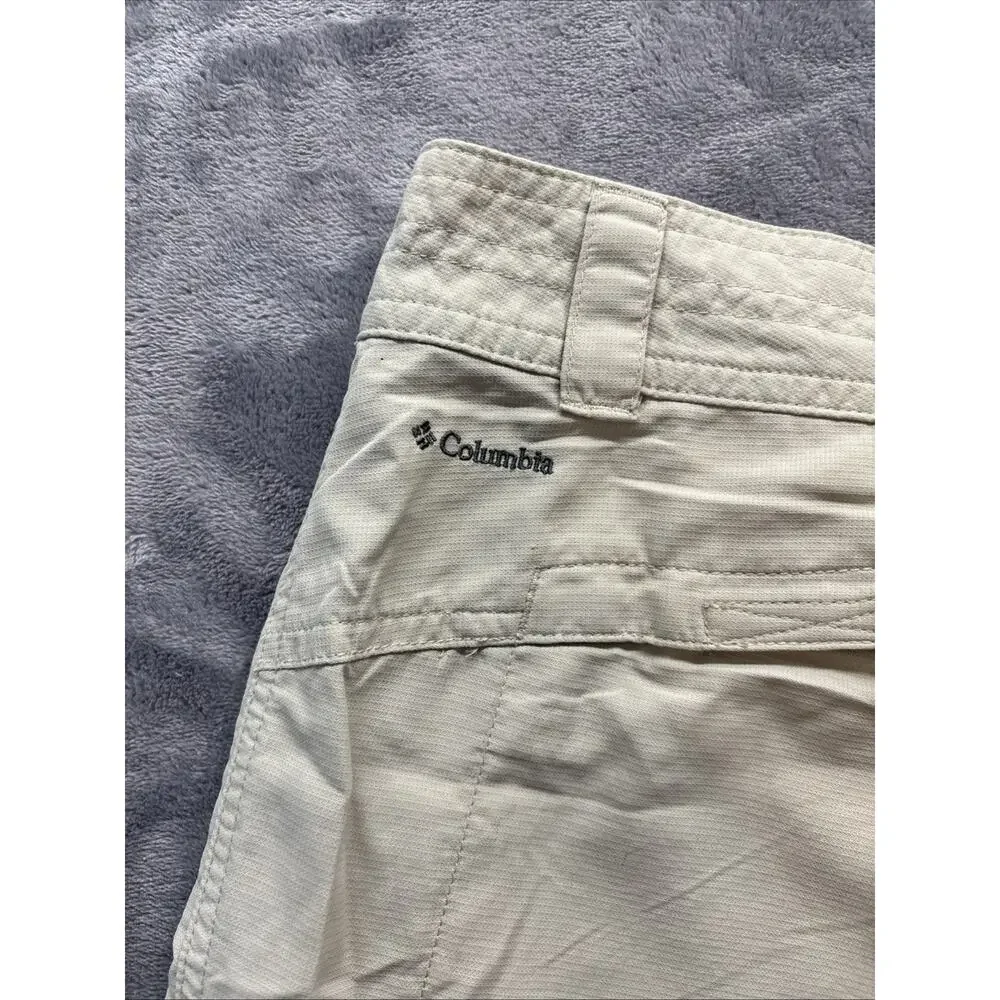 Columbia Shorts Womens 14 Beige XCQ Lightweight Utility Pocket Hiking Outdoors